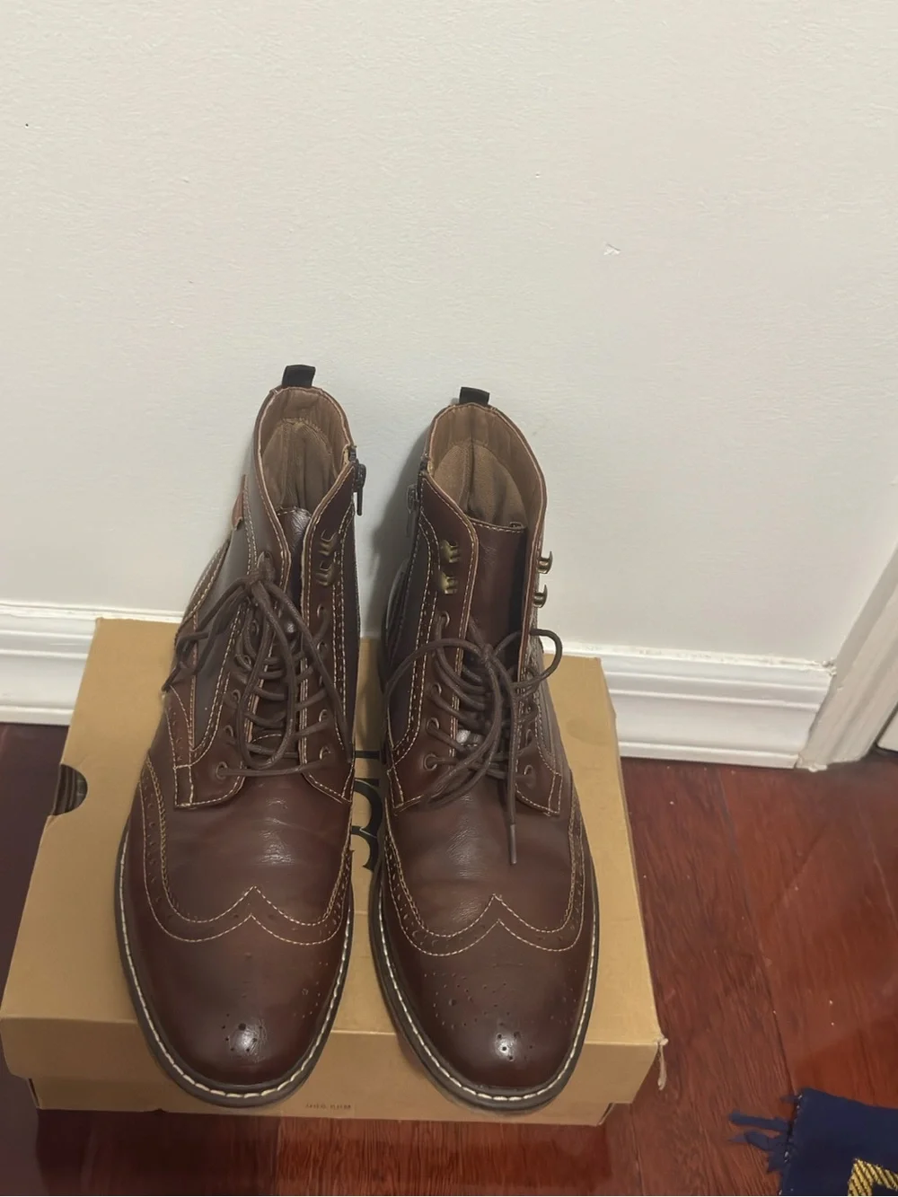 Sonoma Vitalize Ankle Boots Oxford Styled Chelsea Wingtip Men Brown Shoes 12 Med